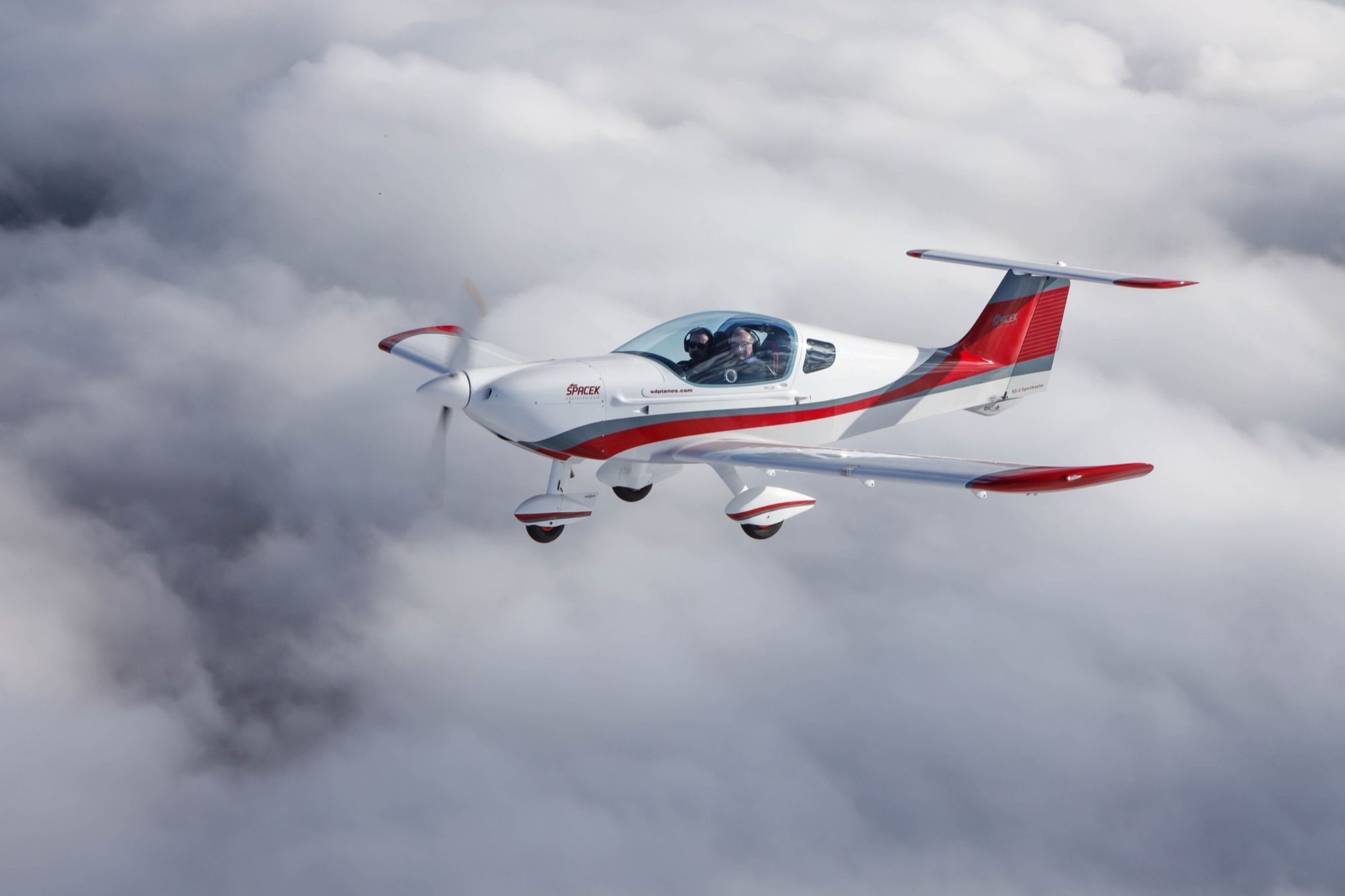 SD-2 SportMaster in flight above the clouds