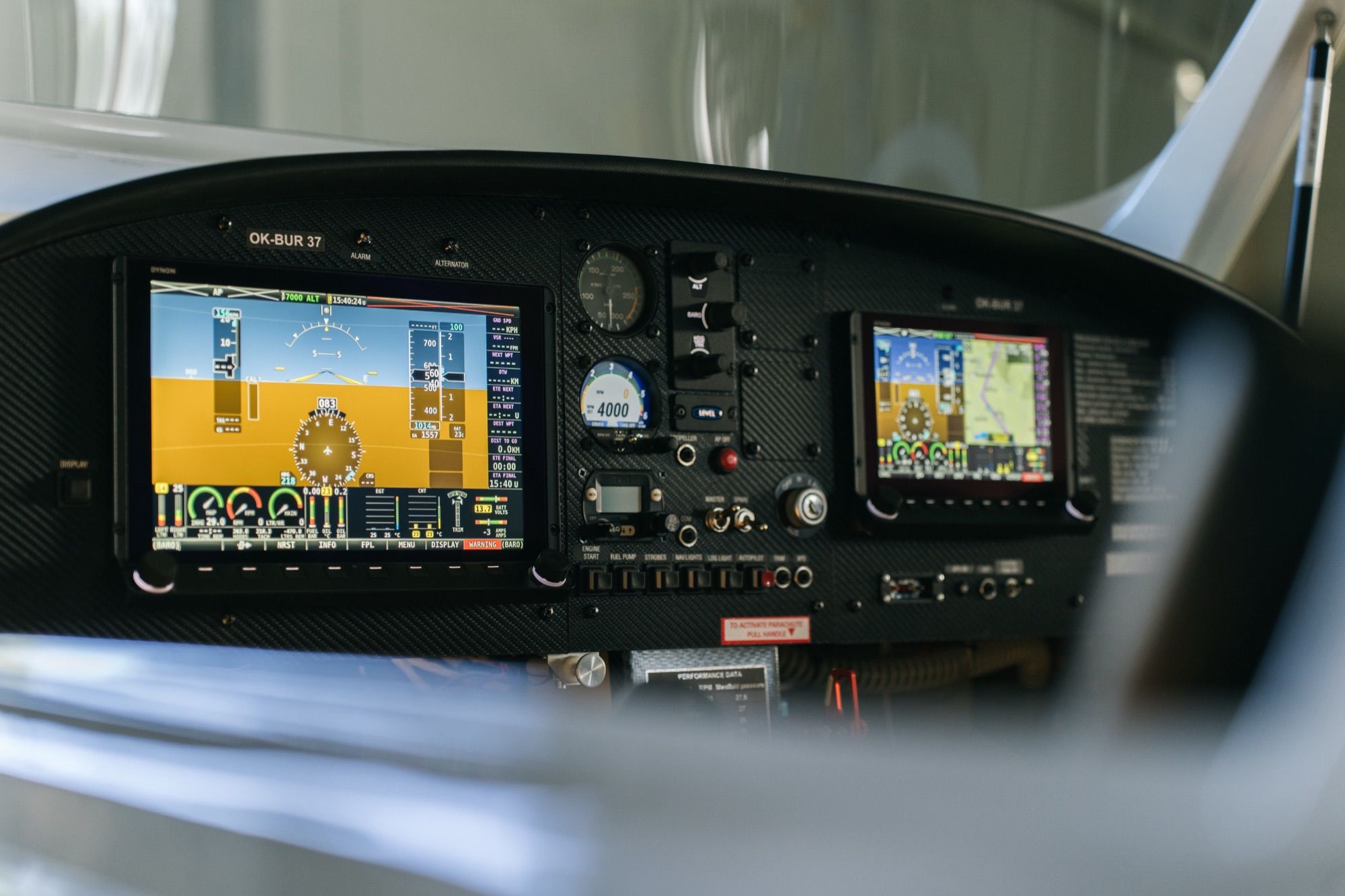 SD-2 instrument panel from the pilot position